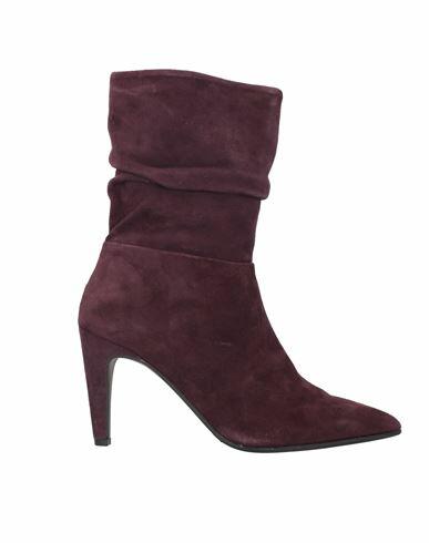 Elvio Zanon Woman Ankle boots Deep purple Leather Cover