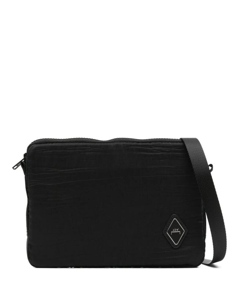 A-COLD-WALL* Diamond logo-plaque messenger bag - Black Cover