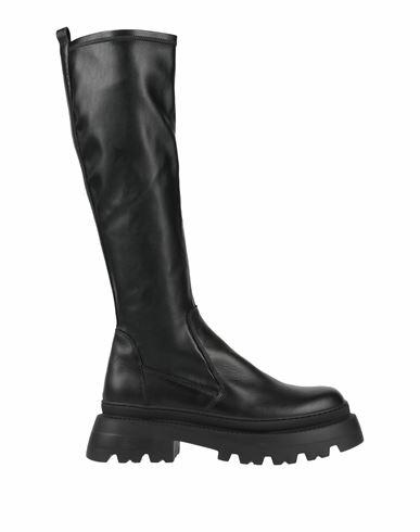 Janet & Janet Woman Boot Black Leather Cover