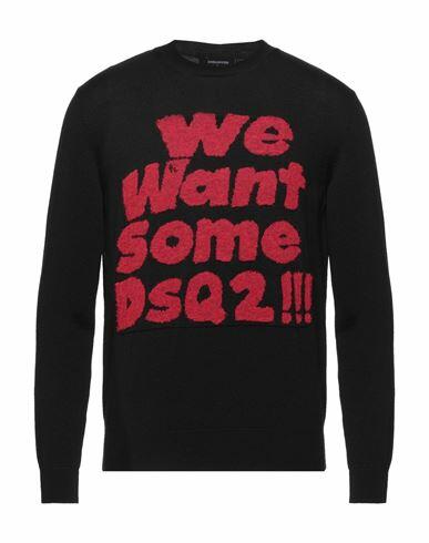 Dsquared2 Man Sweater Black Wool, Mohair wool, Polyamide Cover