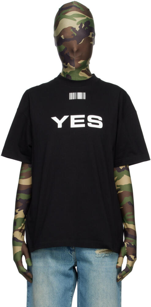 VTMNTS Black 'Yes/No' T-Shirt Cover