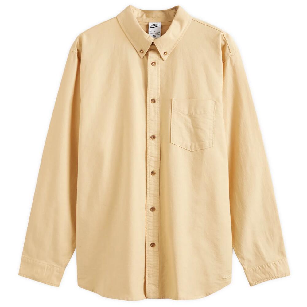 Nike Men's Life Buttondown Oxford Shirt in Sesame Cover