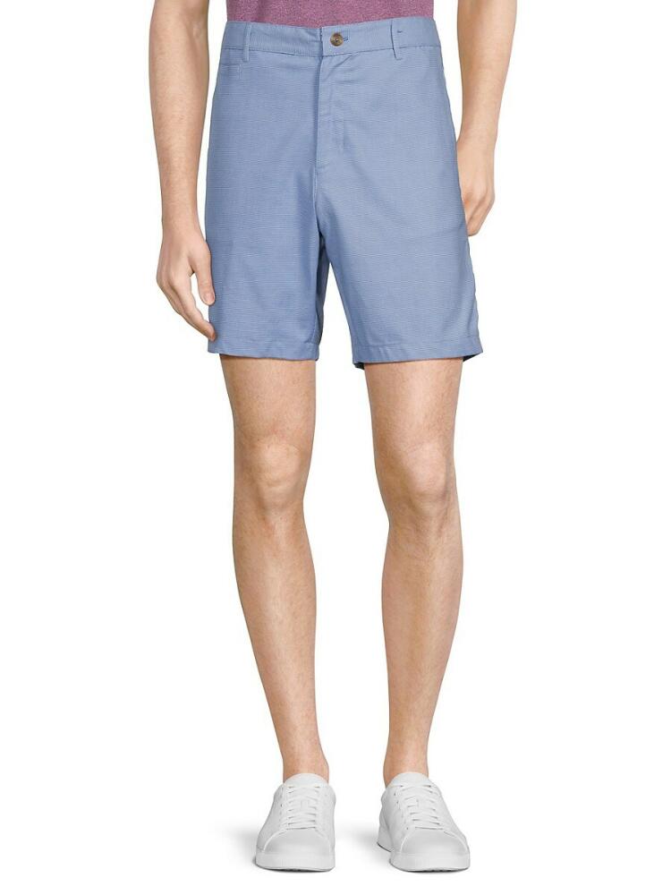 TailorByrd Men's Flat Front Shorts - Blue Cover