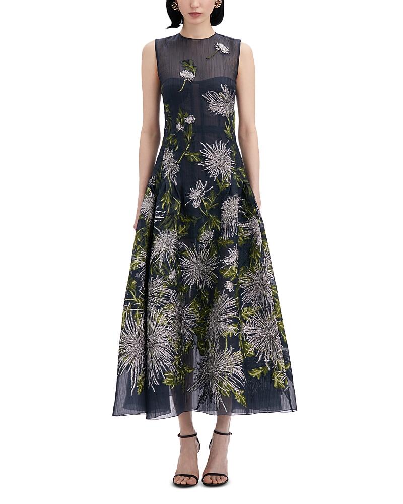 Oscar de la Renta Silk Blend Maxi Dress Cover