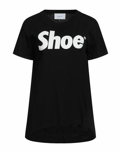 Shoe Woman T-shirt Black Cotton Cover