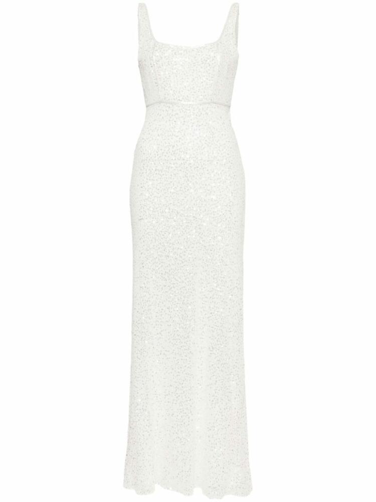 Rixo Megan sequin-embellished maxi dress - White Cover