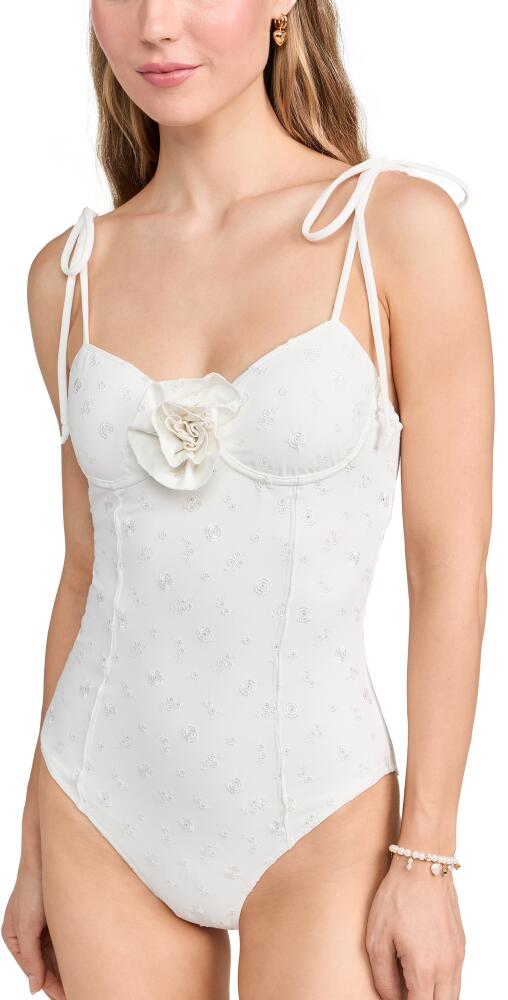 LoveShackFancy Chamomile One Piece Dover White Cover