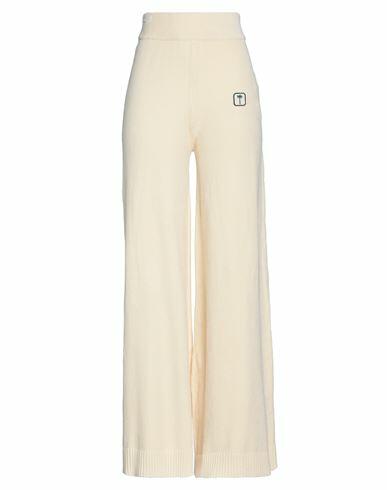 Palm Angels Woman Pants Ivory Viscose, Cotton, Polyester Cover