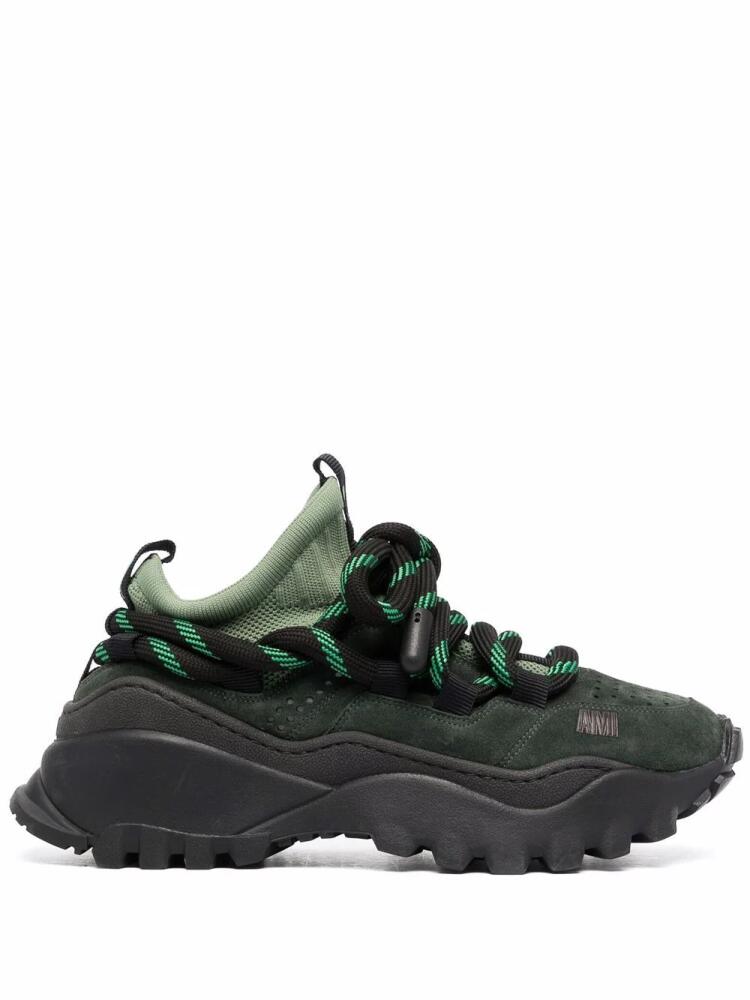 AMI Paris Otto chunky-laces sneakers - Green Cover