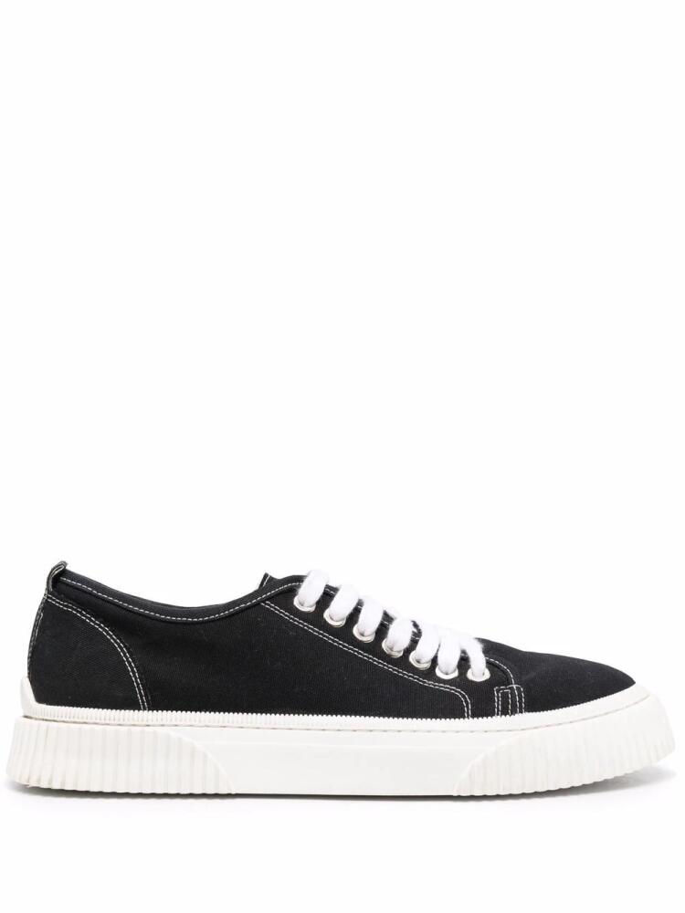 AMI Paris canvas low-top sneakers - Black Cover