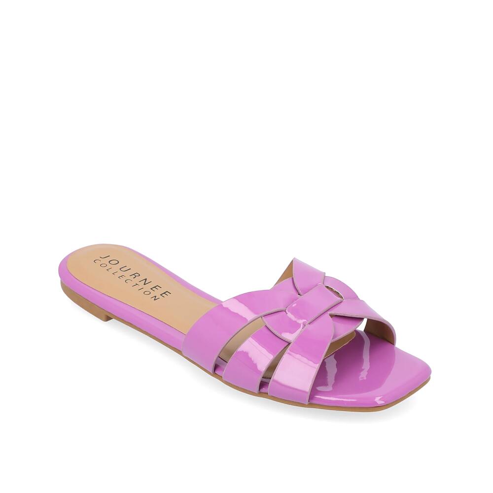 Journee Collection Wide Width Arrina Slide Sandal | Women's | Purple Cover