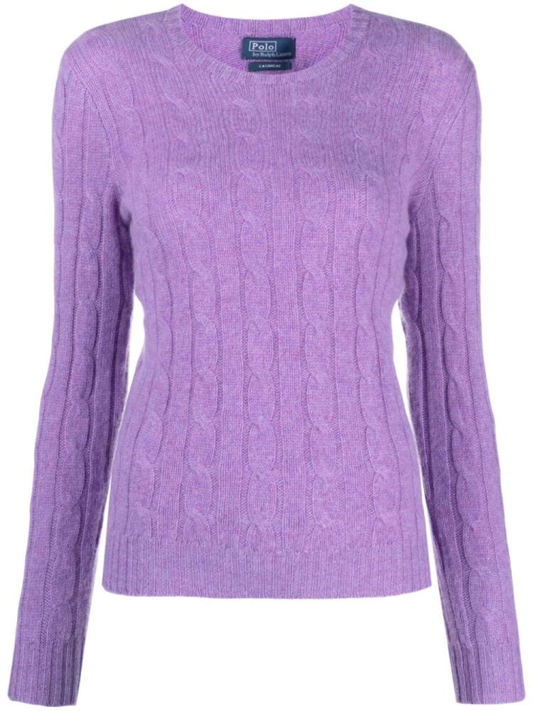 Polo Ralph Lauren cable-knit cashmere jumper - Purple Cover