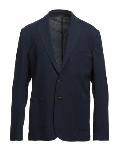 Cruna Man Blazer Midnight blue Virgin Wool, Elastane Cover