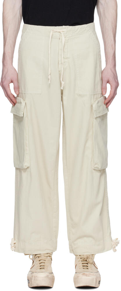 Greg Lauren Green Wide-Leg Cargo Pants Cover