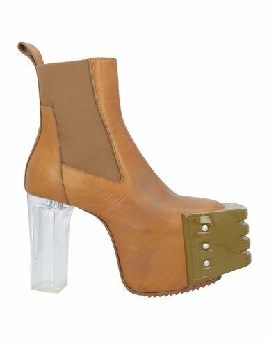 Rick Owens Woman Ankle boots Camel Leather Cover