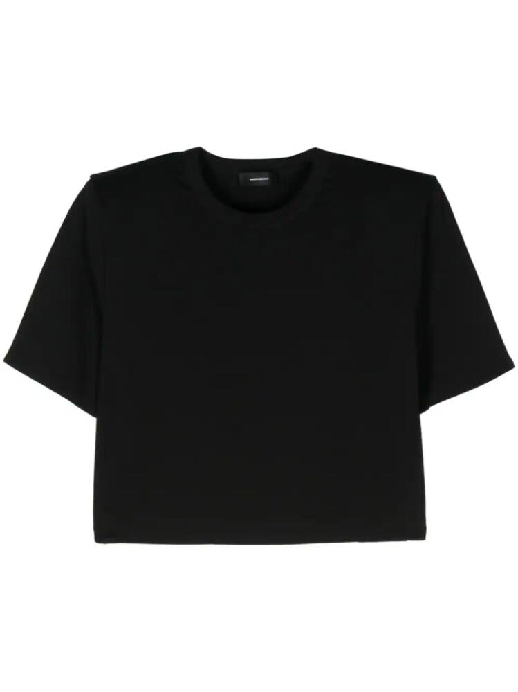 WARDROBE.NYC shoulder-pad cropped T-shirt - Black Cover