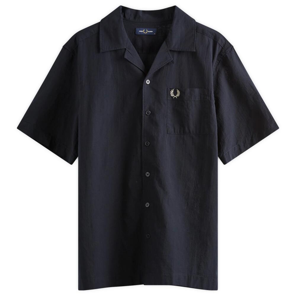 Fred Perry Men's Textured Vacation Shirt in Navy Cover