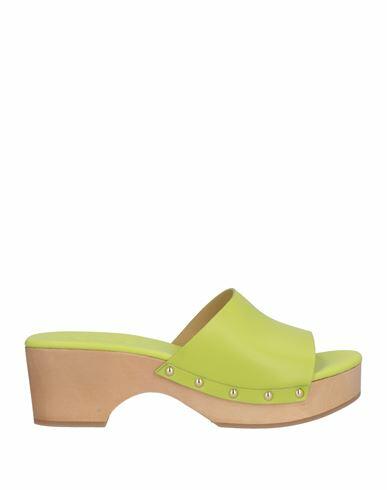 Aeydē Woman Mules & Clogs Light green Calfskin Cover