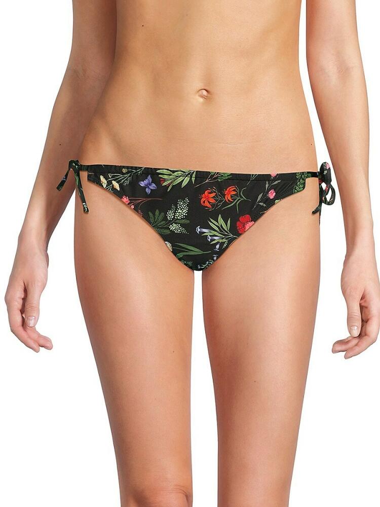 Hutch Women's Floral Bikini Brief - Black Floral Cover