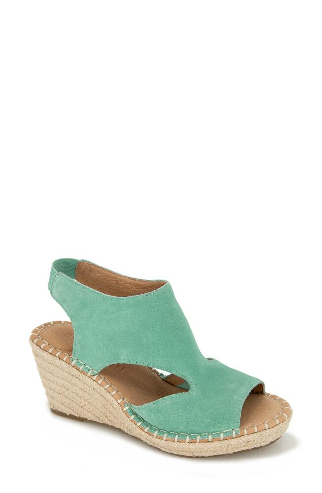 GENTLE SOULS BY KENNETH COLE Cody Espadrille Wedge Sandal in Mint Suede Cover