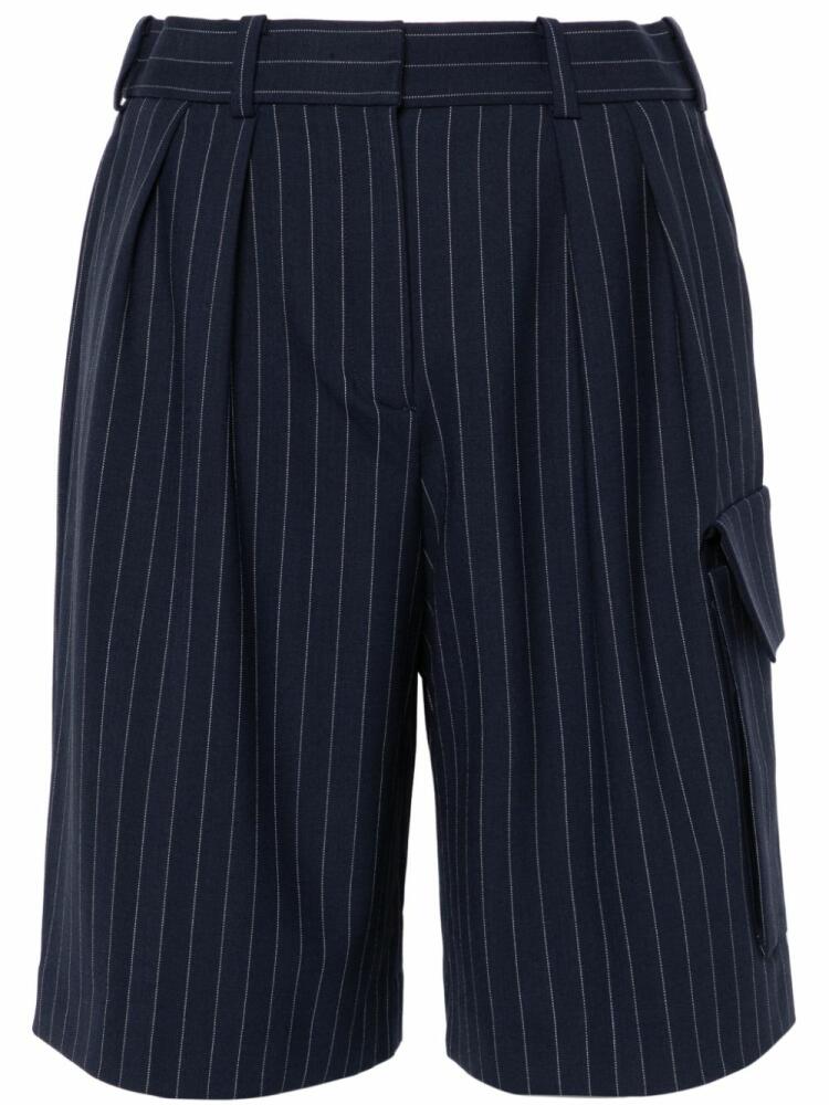 Maje pinstripe bermuda shorts - Blue Cover