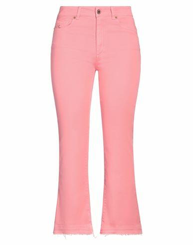 Avantgar Denim By European Culture Woman Pants Pink Cotton, Polyester, Elastane Cover