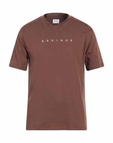 Sseinse Man T-shirt Brown Cotton Cover