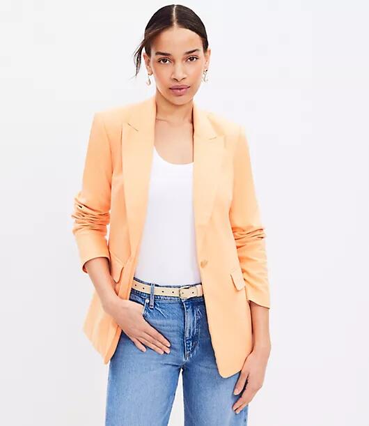 Loft Petite Cotton Linen Modern Blazer Cover