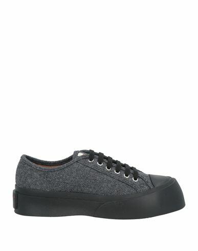 Marni Man Sneakers Black Leather, Textile fibers Cover