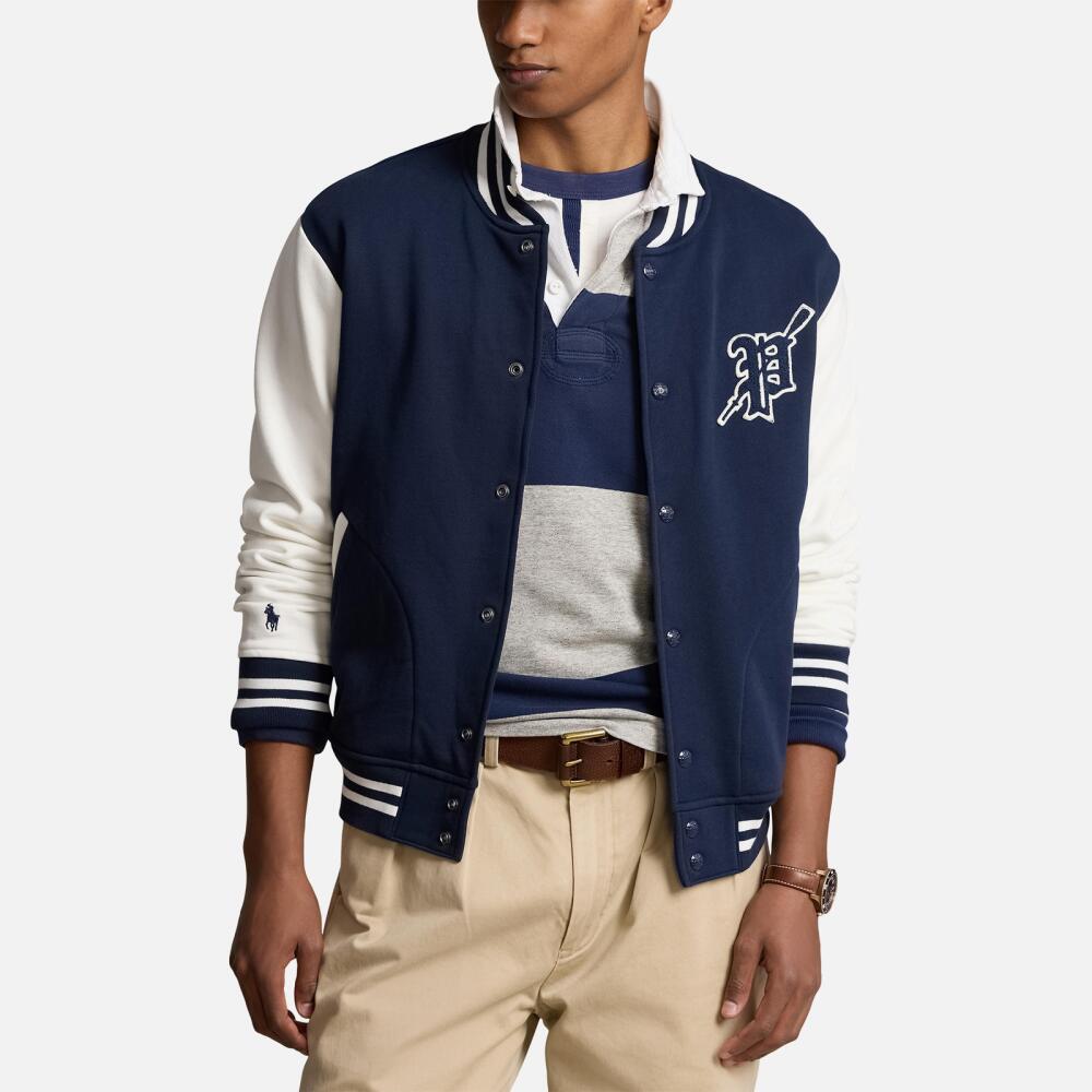 Polo Ralph Lauren Brushed Cotton-Blend Fleece Varsity Jacket Cover