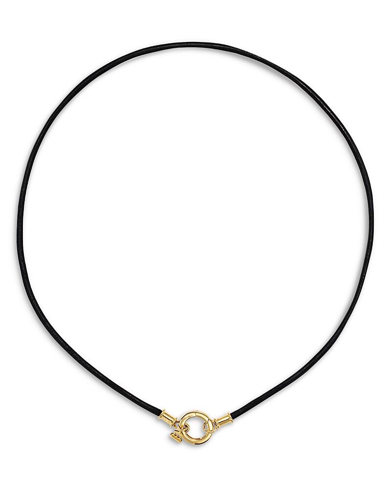 Temple St. Clair 18K Yellow Gold Classic Black Leather Cord Necklace, 18 Cover