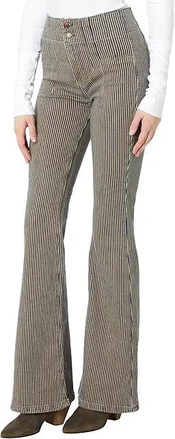 Free People Jayde Flare Railroad (Train Car Stripe) Women's Dress Pants Cover