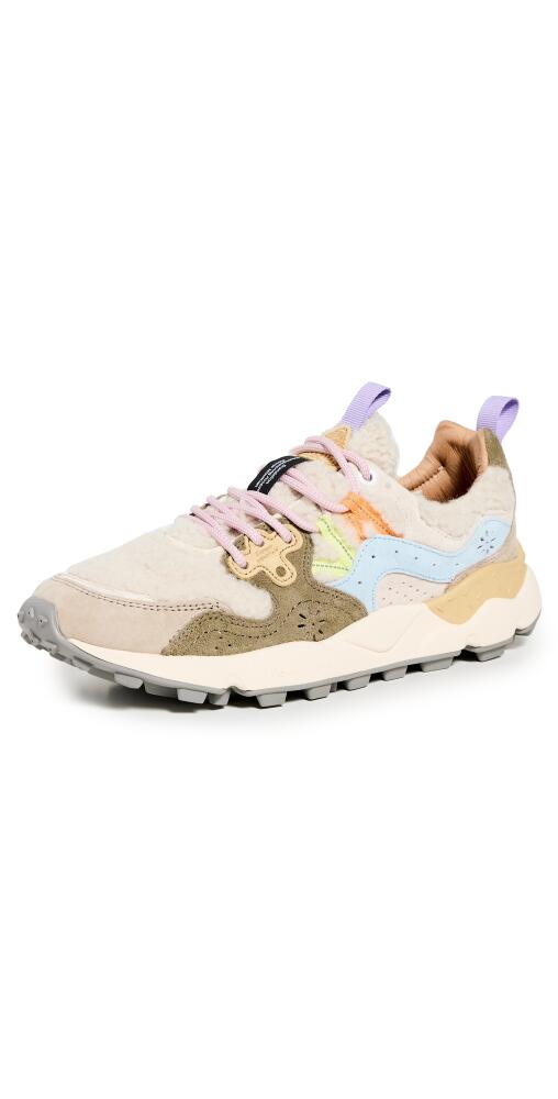 Flower Mountain Yamano 3 Teddy Sneakers Beige Militare Celes Cover