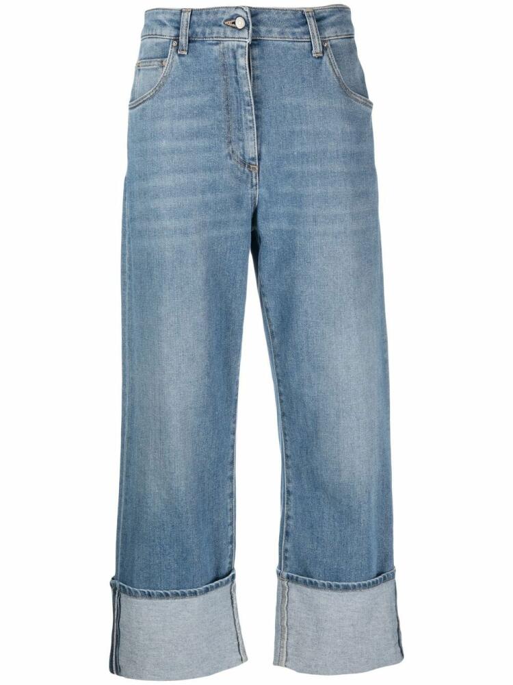 Fabiana Filippi high-waisted cropped jeans - Blue Cover