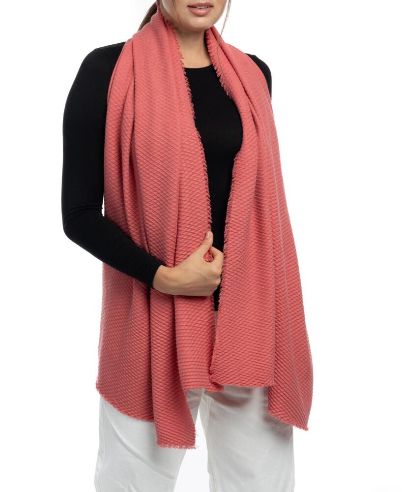 Vince Camuto Diamond Pleated Super Soft Scarf - Dusty Rose Cover