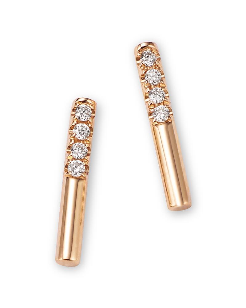 Zoe Chicco 14K Yellow Gold Diamond Wire Stud Earrings Cover