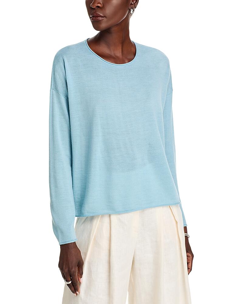 Eileen Fisher Crewneck Wool Sweater Cover