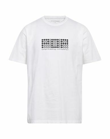 Pop Trading Company Man T-shirt White Cotton Cover