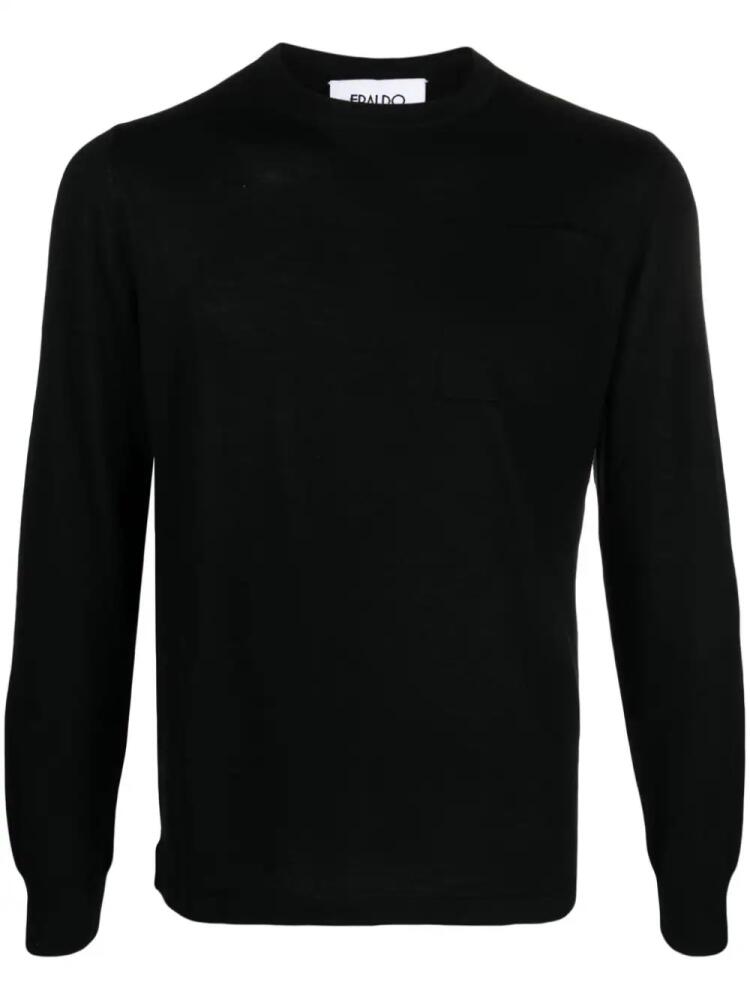 ERALDO crew-neck wool-blend jumper - Black Cover