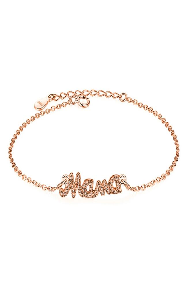 MELANIE MARIE Mama Pendant Bracelet in Rose Gold Plated Cover