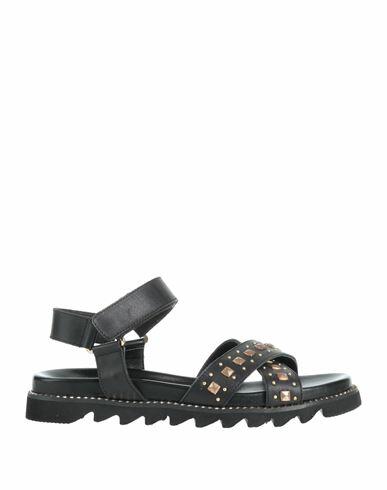 Patrizia Pepe Woman Sandals Black Calfskin Cover