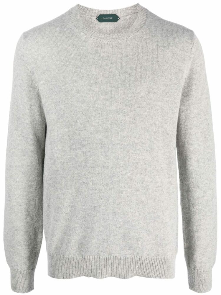 Zanone crew-neck long-sleeved jumper - Grey Cover