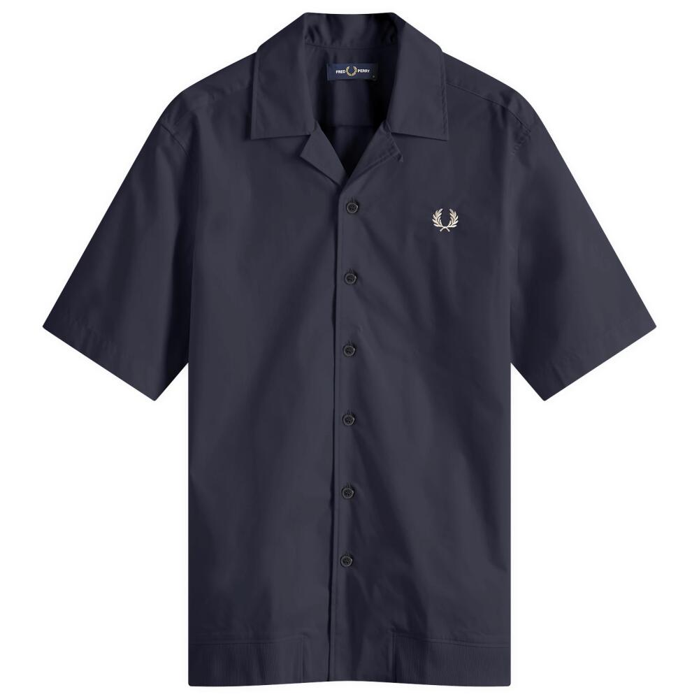 Fred Perry Men's Ribbed Hem Vacation Shirt in Navy Cover