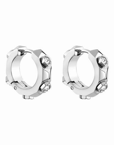 Philipp Plein The Plein Cuff Crystal Hoop Earrings Woman Earrings Silver Stainless Steel Cover