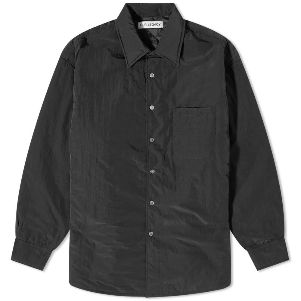 Our Legacy Men's Tech Borrowed Padded Overshirt in Padded Black Cover