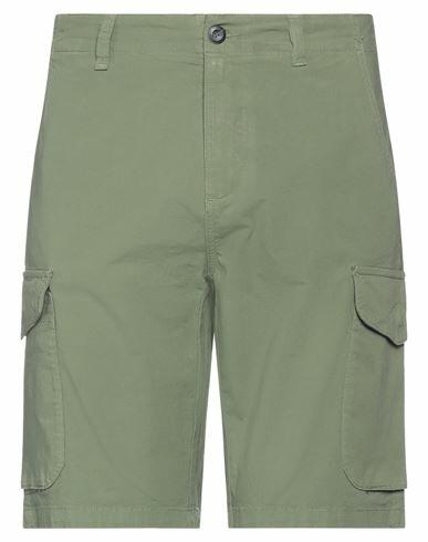 North Sails Man Shorts & Bermuda Shorts Military green Cotton, Elastane Cover