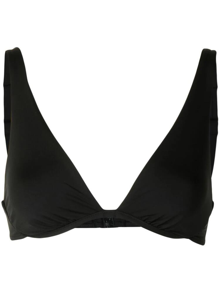 BONDI BORN Mattie triangle bikini top - Black Cover