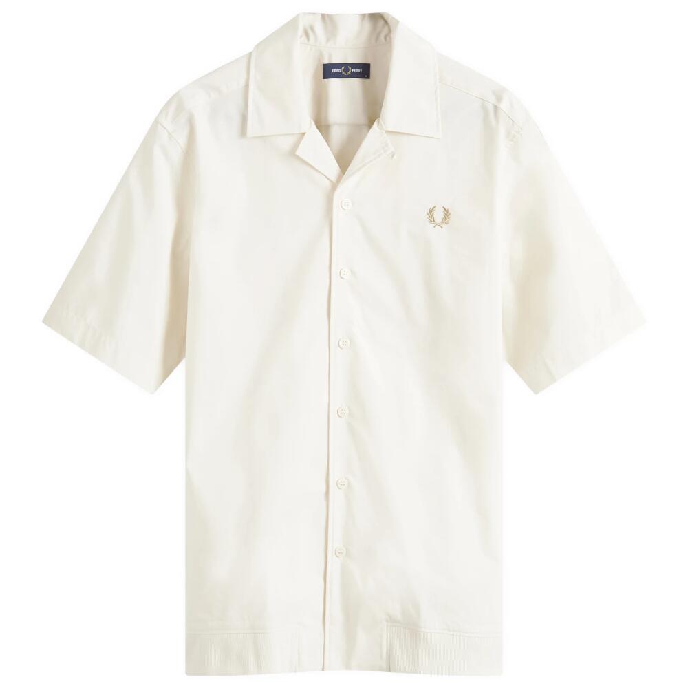 Fred Perry Men's Ribbed Hem Vacation Shirt in Ecru Cover