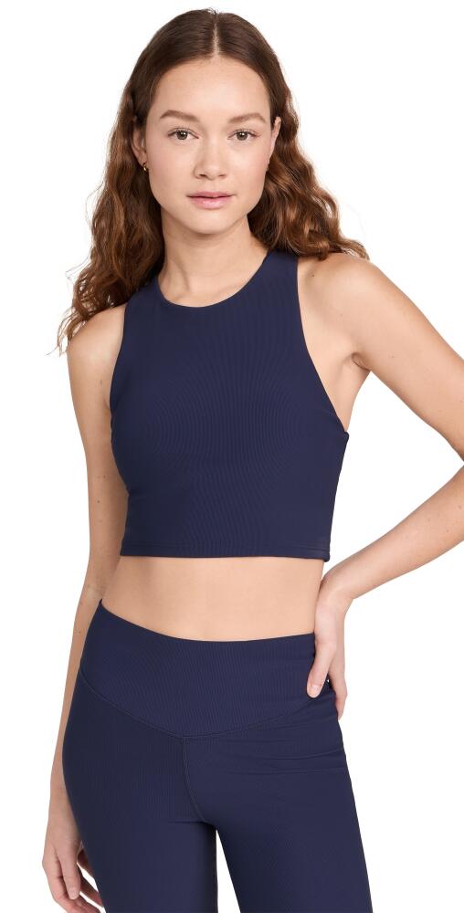 The Upside Ribbed Samara Crop Top Navy Cover