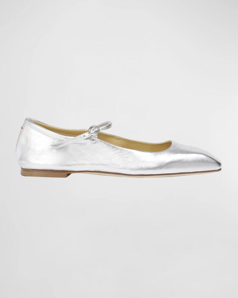 Aeyde Uma Metallic Mary Jane Ballerina Flats Cover